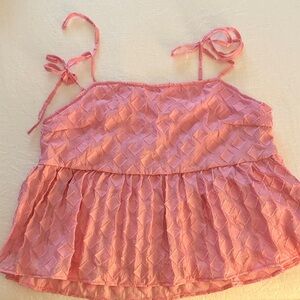 Vero Moda Pink Textured Sleeveless Top